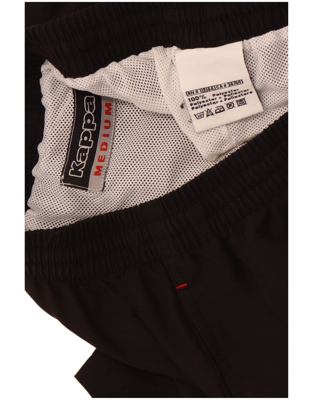 KAPPA muške sportske kratke hlače srednje crne boje od poliestera