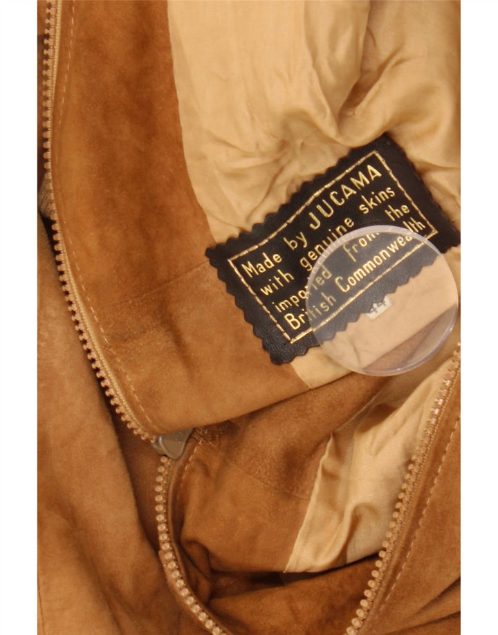 VINTAGE ženska bomber jakna od brušene kože IT 44 srednje smeđe kože