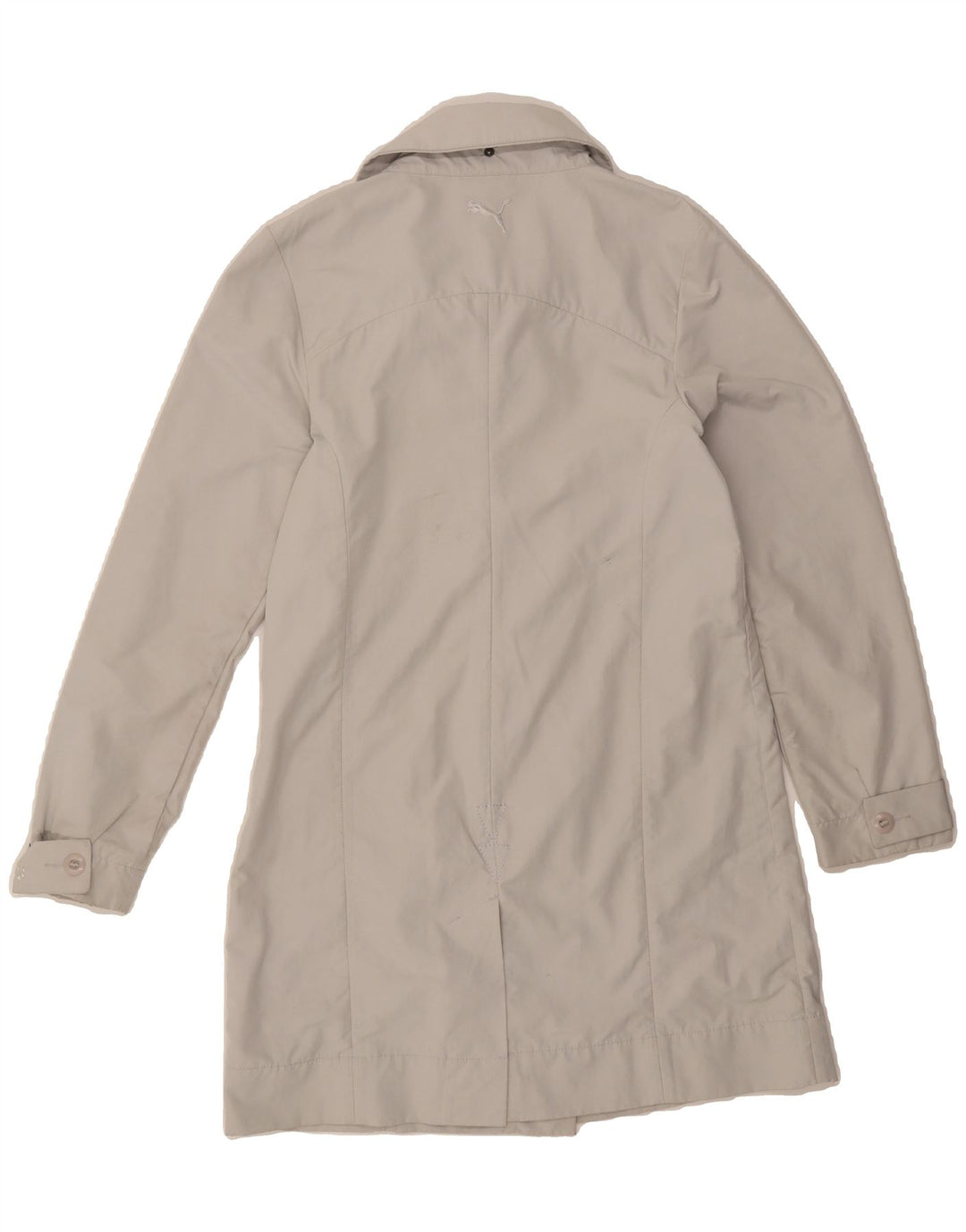 PUMA Womens Overcoat UK 10 Small Grey Polyester Vintage Puma and Second-Hand Puma from Messina Hembry 
