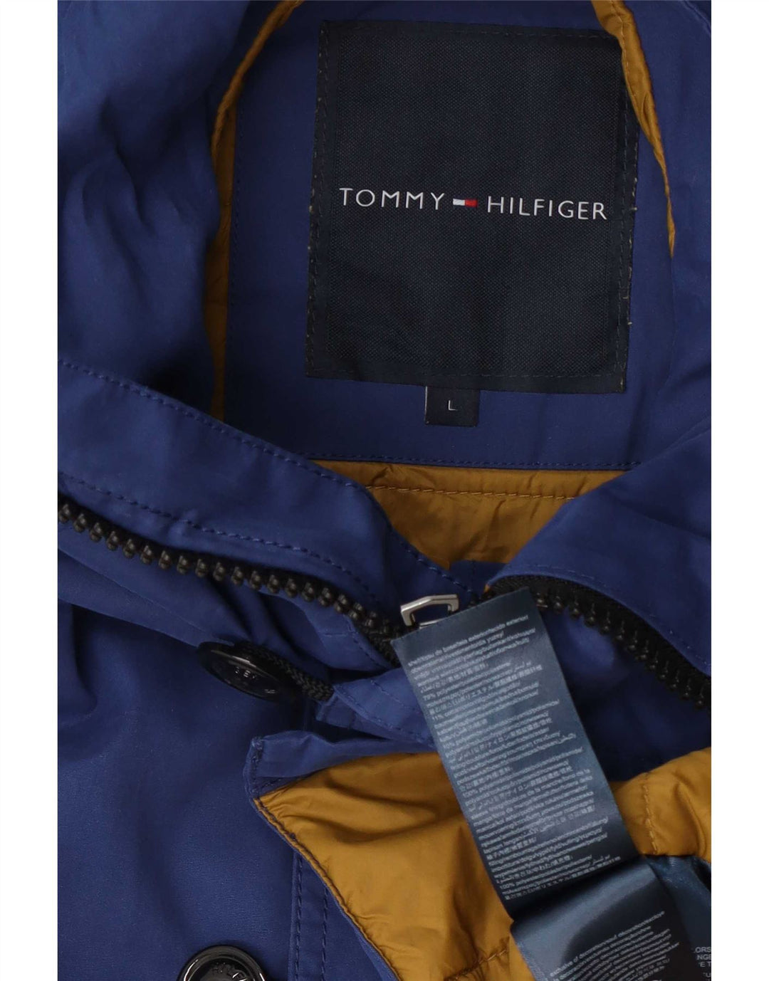Tommy Hilfiger muška parka jakna s kapuljačom UK 40 veliki plavi poliester