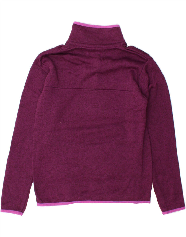 EDDIE BAUER Womens Button Neck Sweatshirt Jumper UK 10 Small Purple Vintage Eddie Bauer and Second-Hand Eddie Bauer from Messina Hembry 