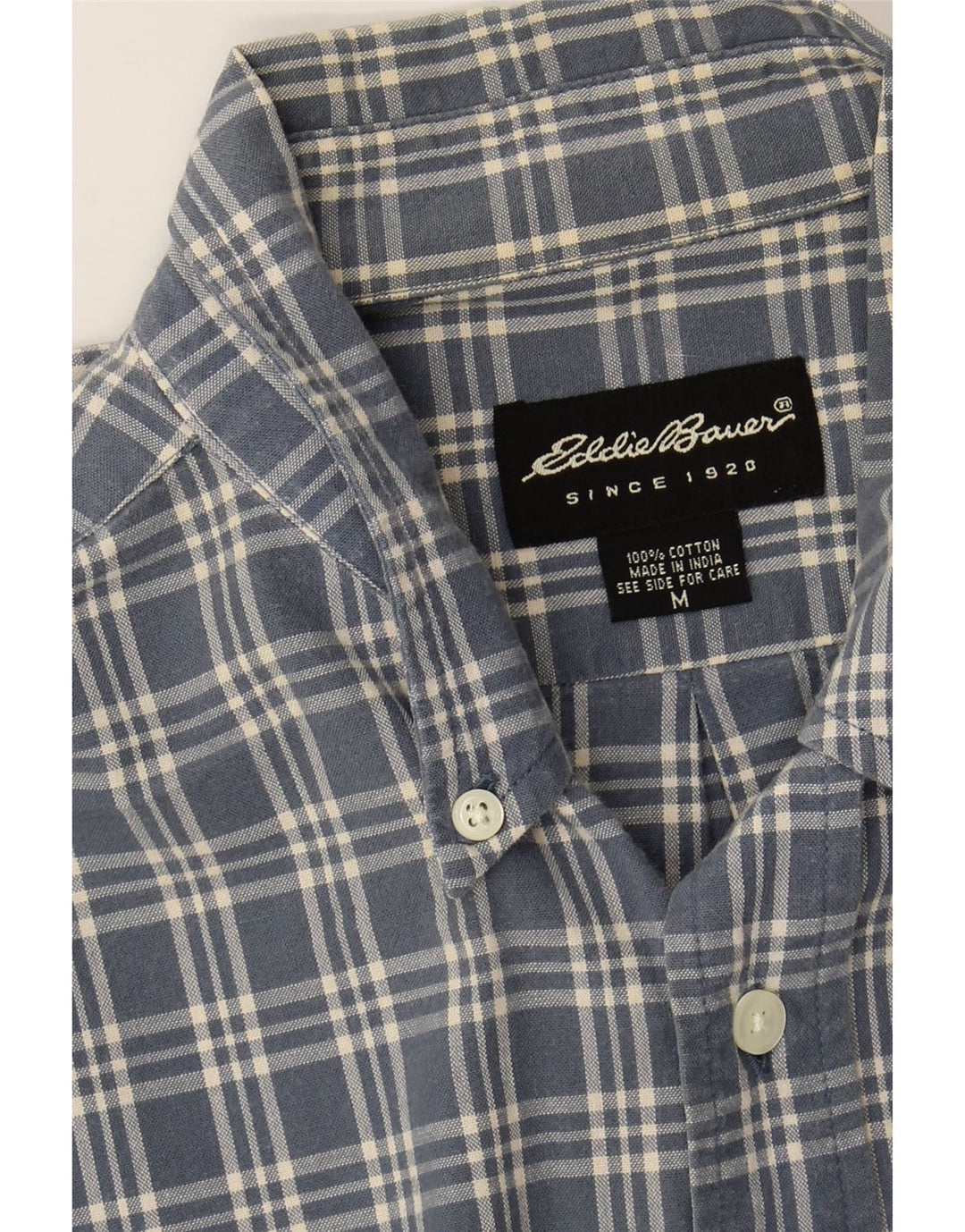 EDDIE BAUER Muška flanelska košulja Srednje plavi karirani pamuk