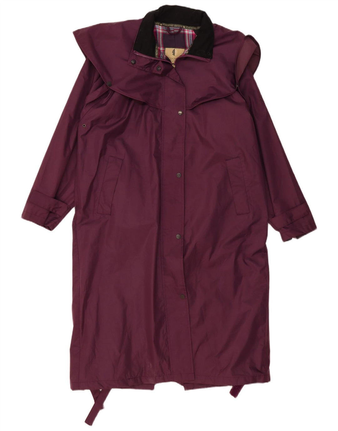 COUNTRY ESTATE Veliki ženski kaputić s ogrtačem UK 16 Veliki ljubičasti poliester