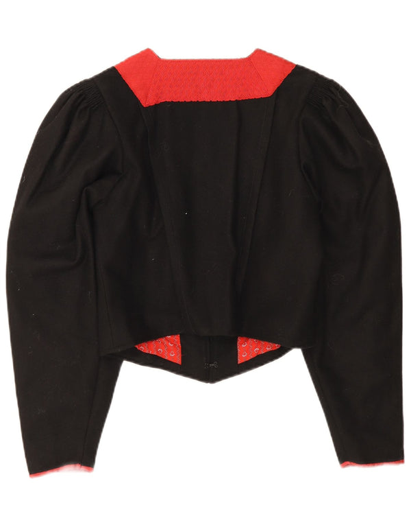 Vintage ženska trachten bolero jakna EU 38 srednje crne boje