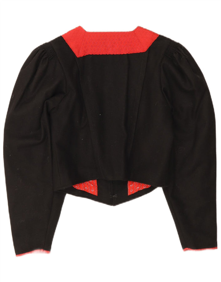 Vintage ženska trachten bolero jakna EU 38 srednje crne boje