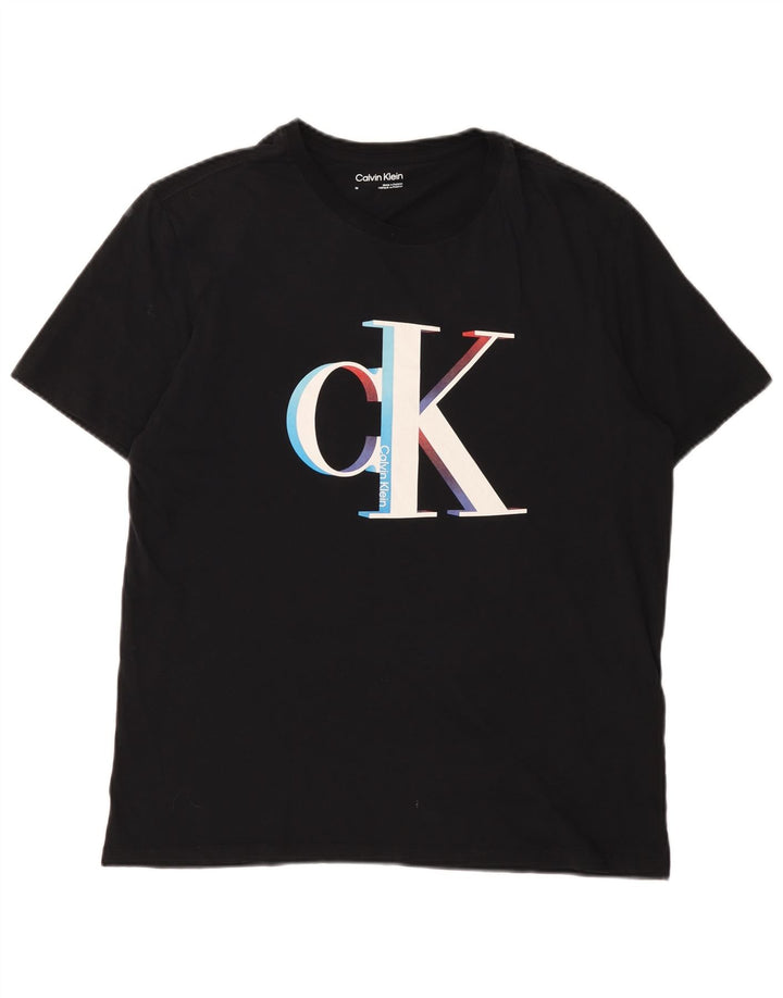 Calvin Klein muška grafička majica kratkih rukava Srednji crni pamuk