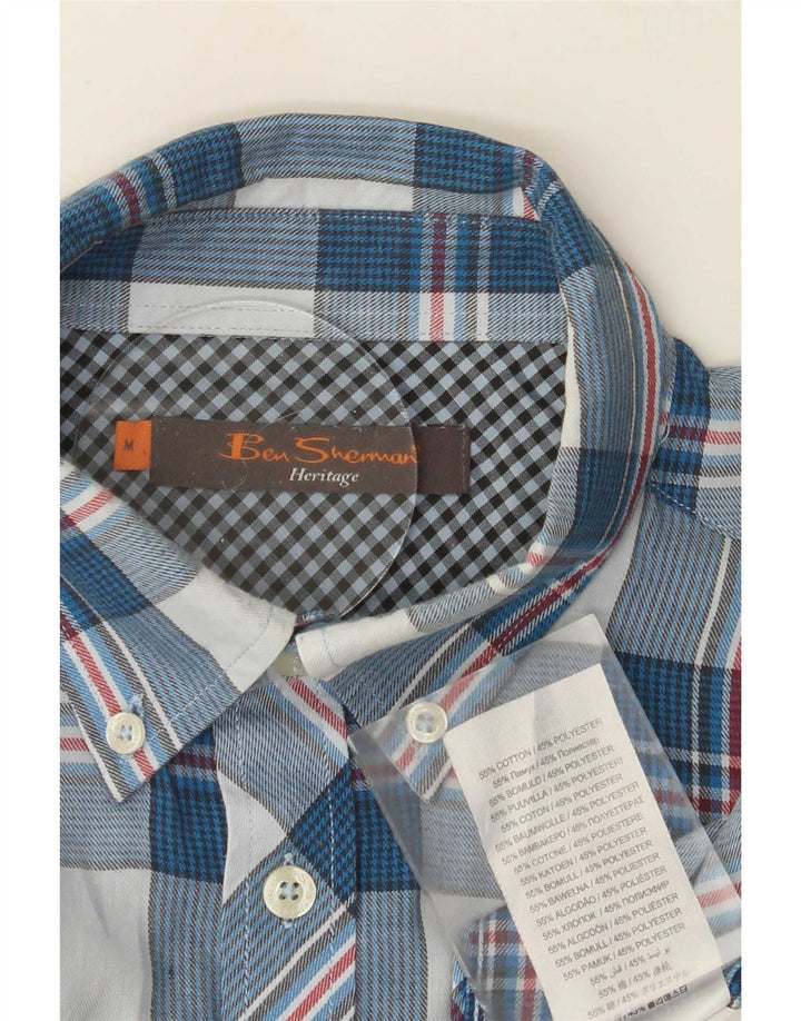 Ben Sherman muška košulja Srednje plavi karirani pamuk