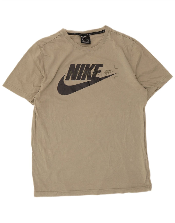 Nike muška majica s grafičkim motivima, srednji kaki pamuk