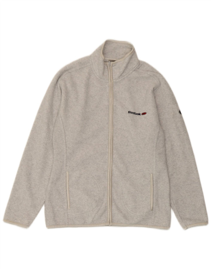 Reebok ženska jakna od flisa UK 10 mali sivi flekasti poliester