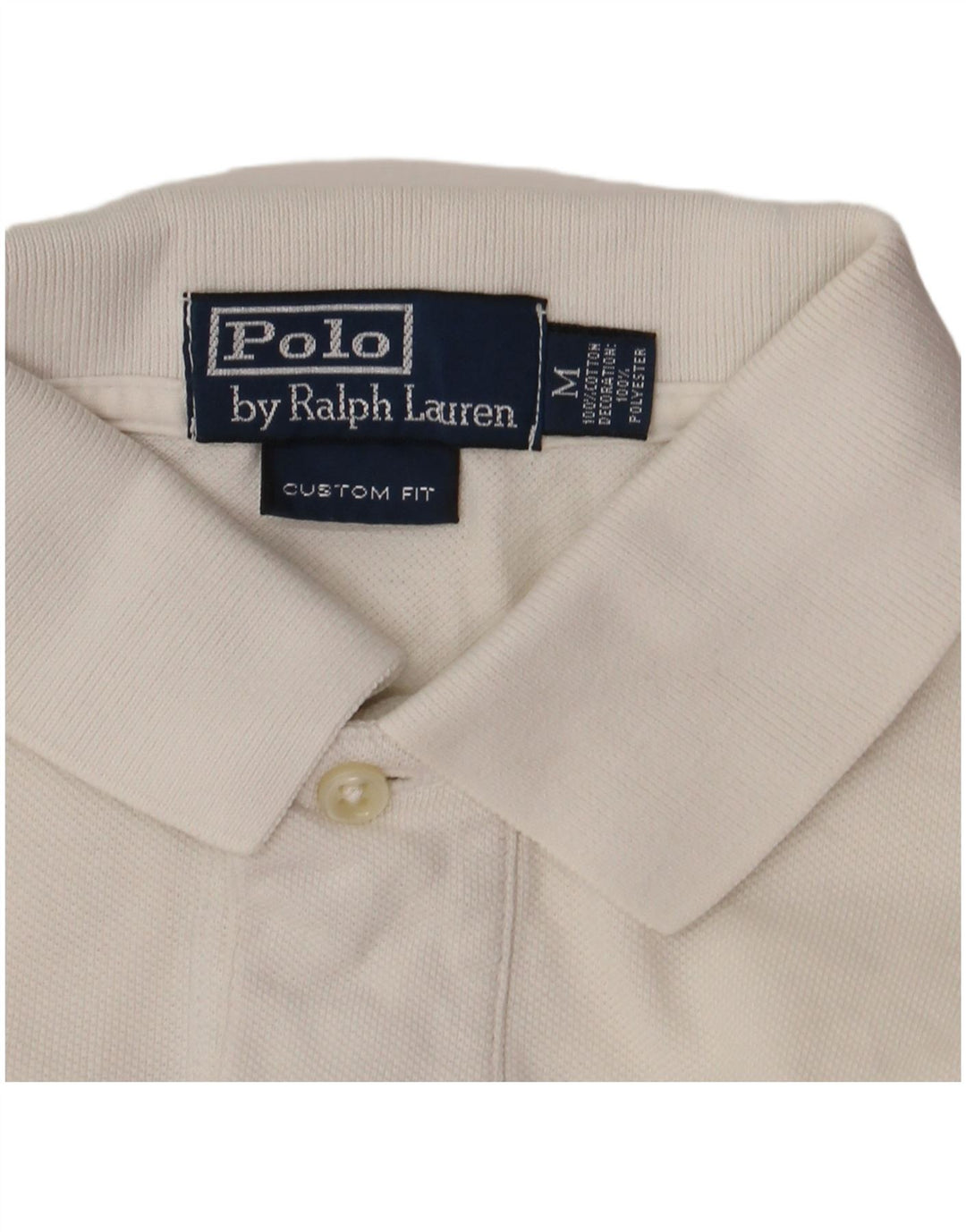 Polo Ralph Lauren muška polo majica prilagođenog kroja srednje bijelog pamuka