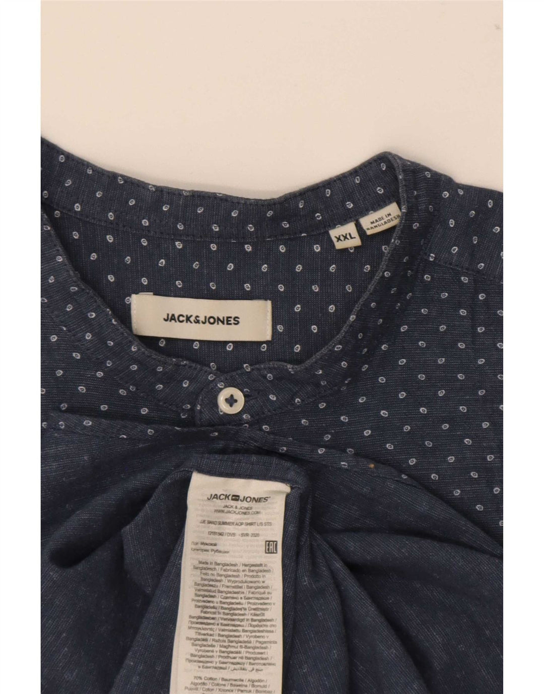 Jack & Jones muška košulja 2XL pamuk na plave točke