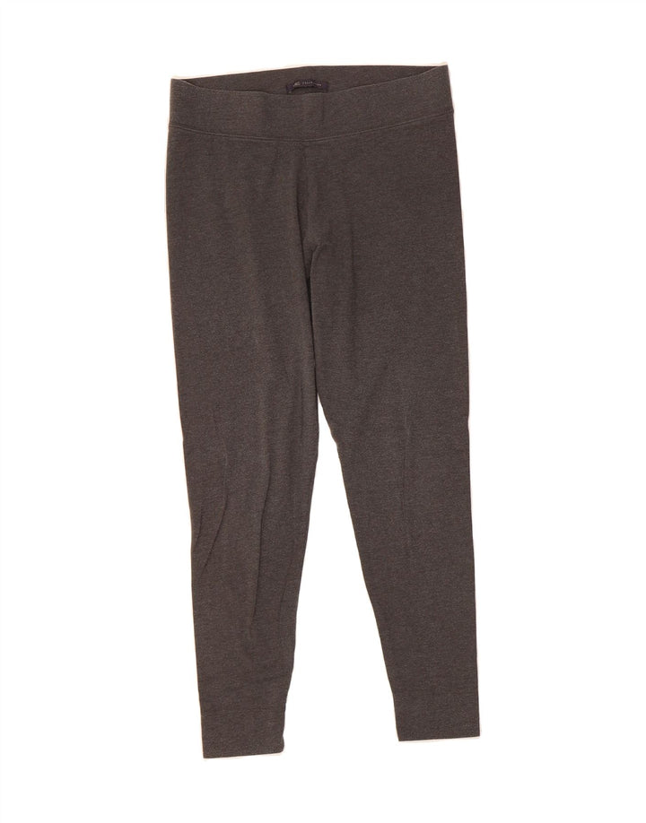 MARKS & SPENCER Womens Leggings UK 14 Large Grey Cotton Vintage Marks & Spencer and Second-Hand Marks & Spencer from Messina Hembry 