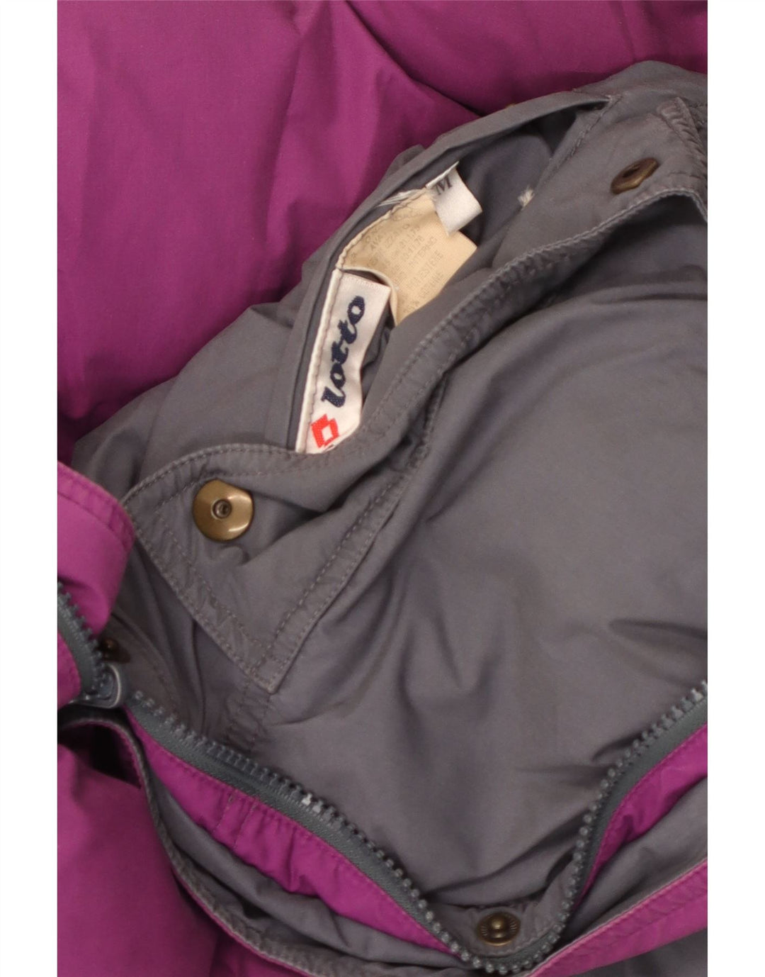 Lotto muška reverzibilna podstavljena jakna UK 38 srednje sivi poliester