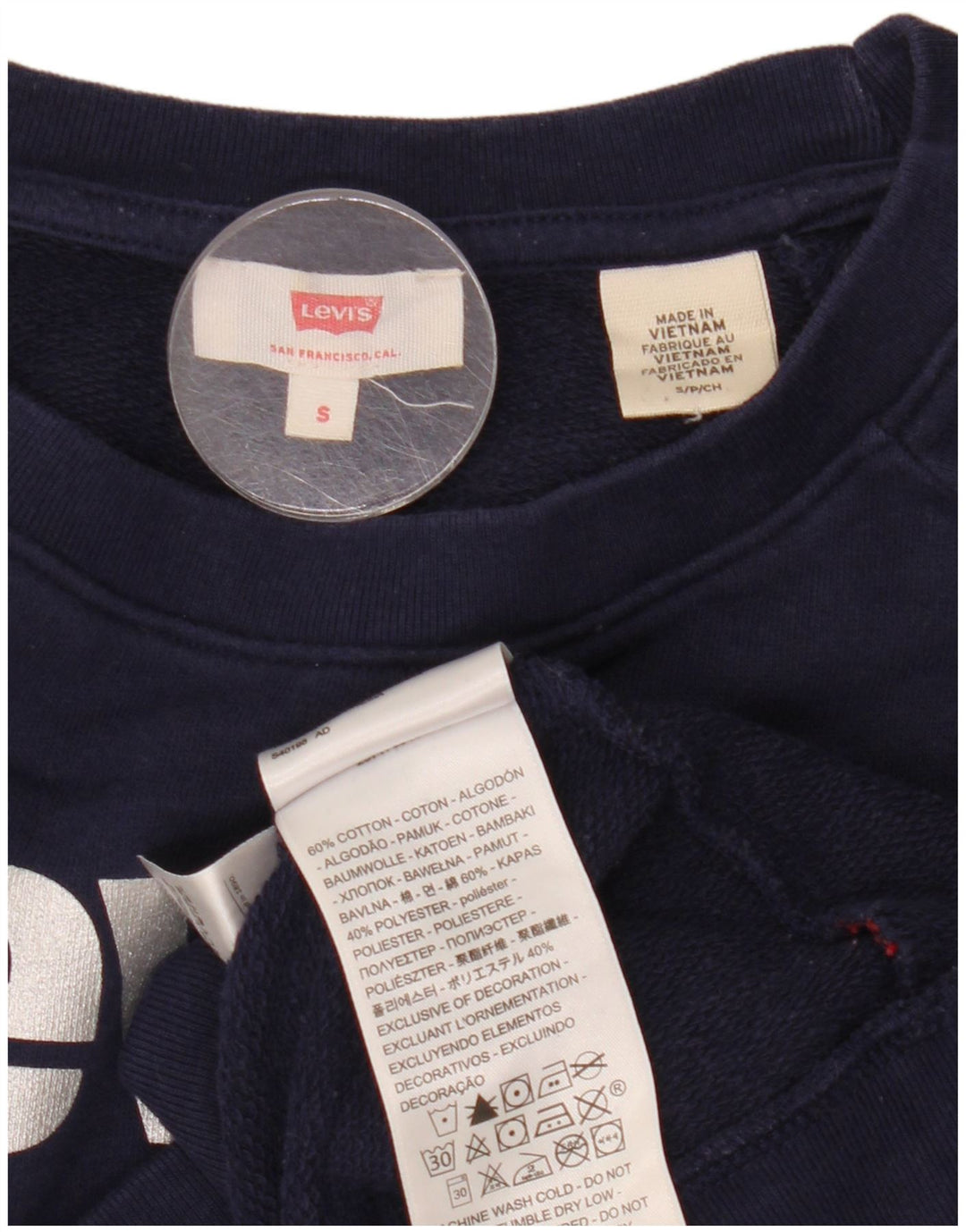 Levi's Ženska prekomjerna trenirka s grafičkim motivima UK 10 Mala tamnoplava