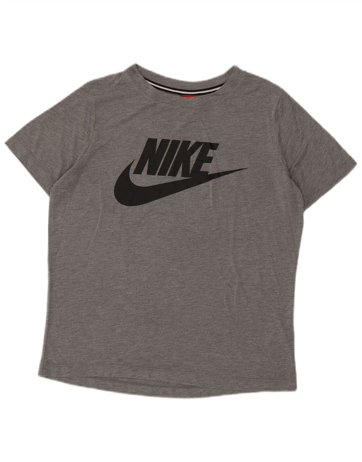 NIKE Muška majica kratkih rukava s grafičkim motivima, srednji sivi poliester