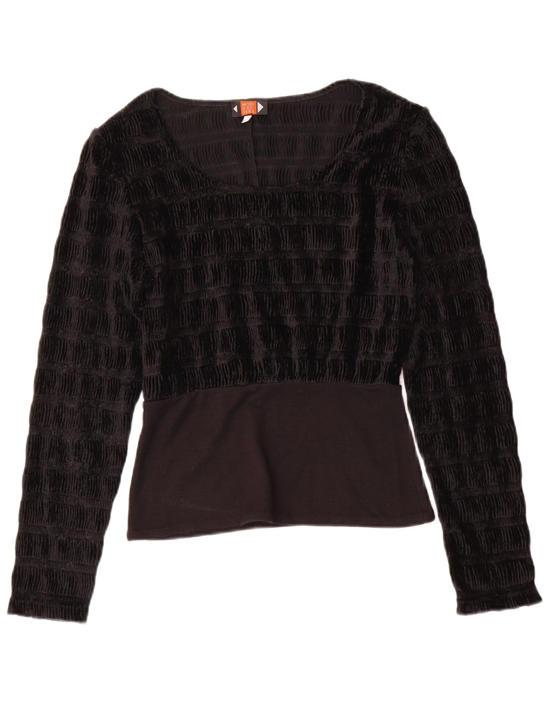 Vintage ženska bluza Top UK 10 Mala crna