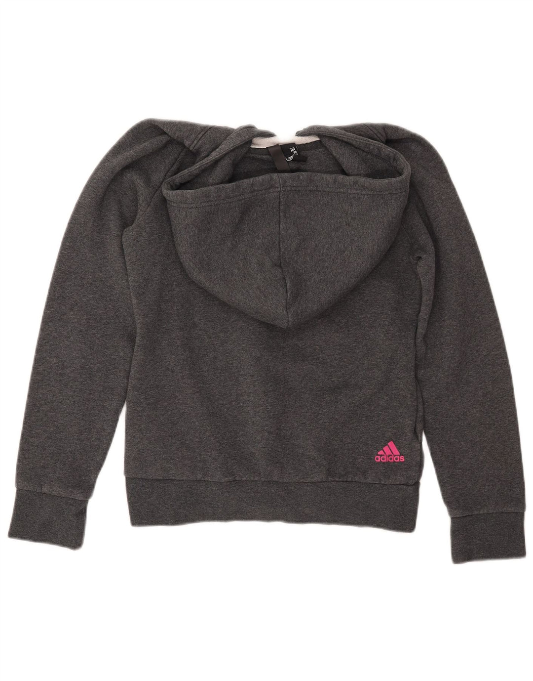 ADIDAS Ženska majica s kapuljačom s kapuljačom UK 8/10, mali sivi pamuk