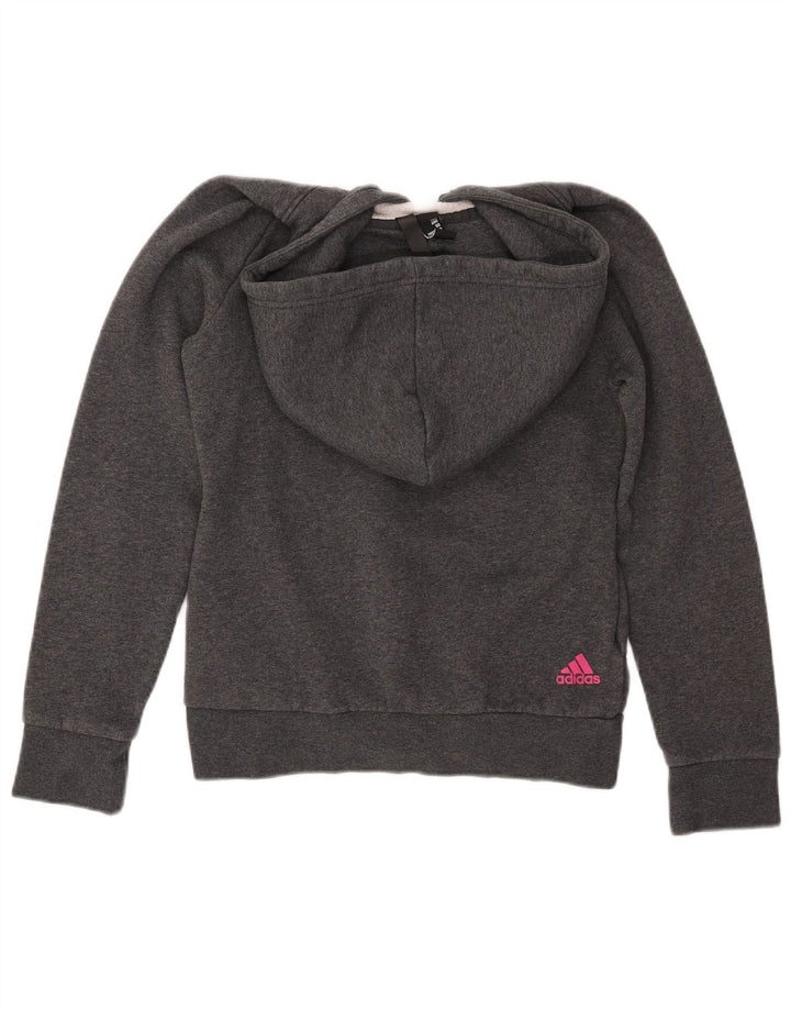 ADIDAS Ženska majica s kapuljačom s kapuljačom UK 8/10, mali sivi pamuk