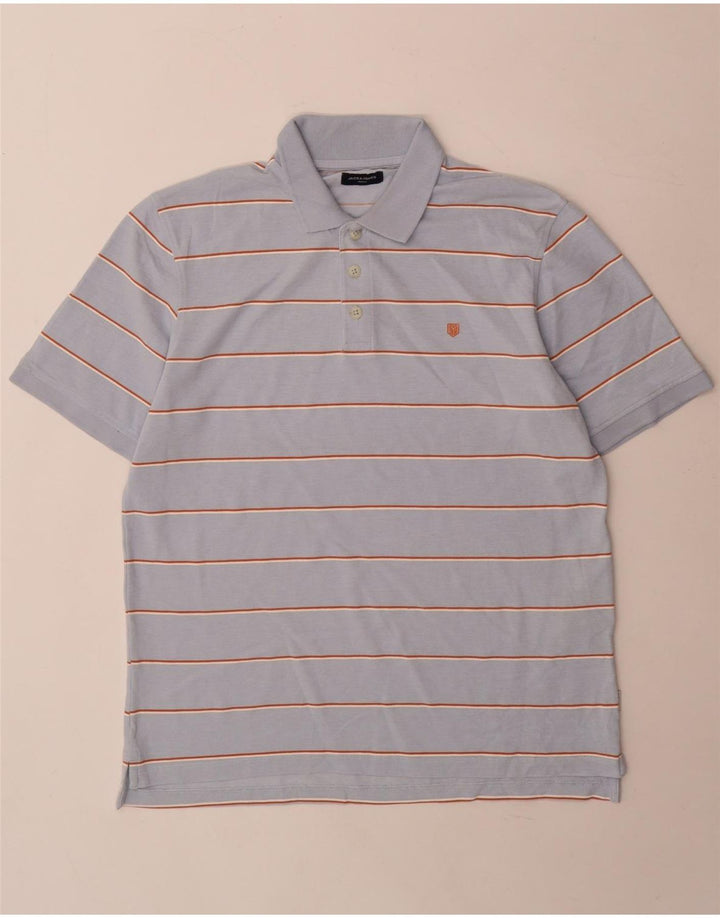 Jack & Jones muška polo majica srednje plave pruge, pamuk