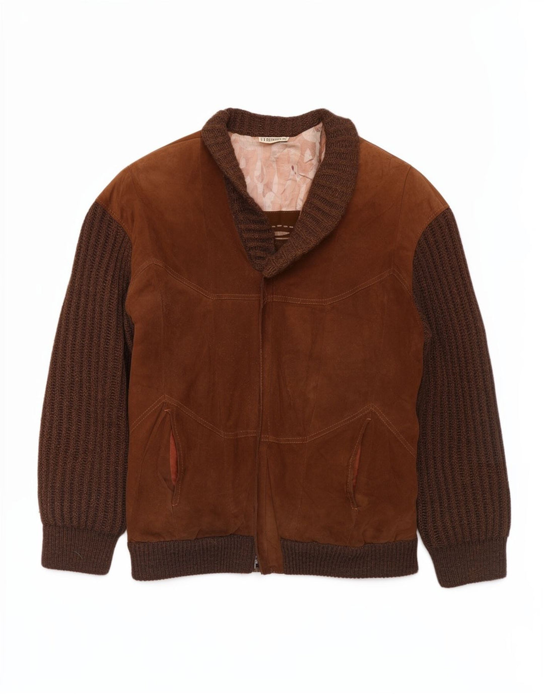 Bizzarro muška jakna od brušene kože IT 50 Large Brown Colourblock