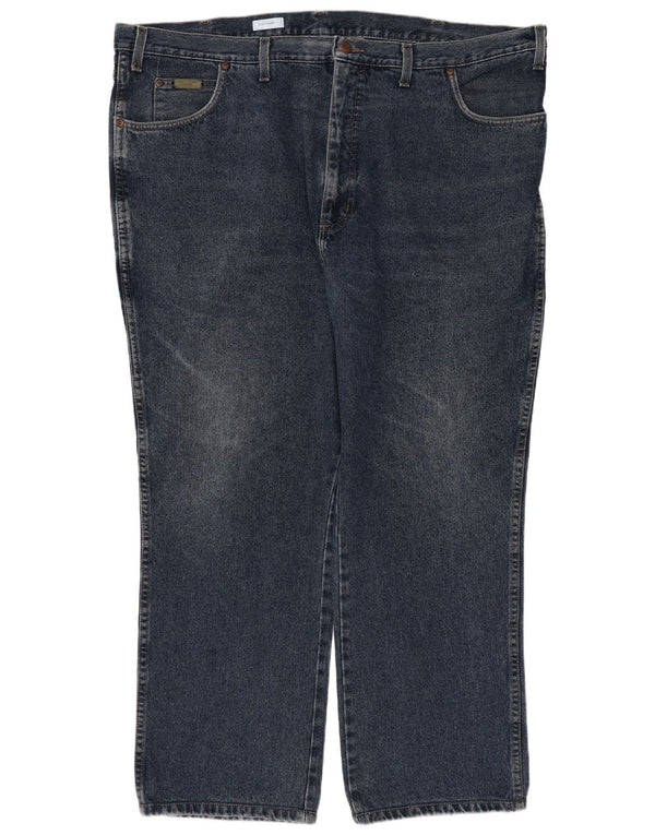 Wrangler muške teksaške ravne traperice W44 L28 tamnoplavi pamuk