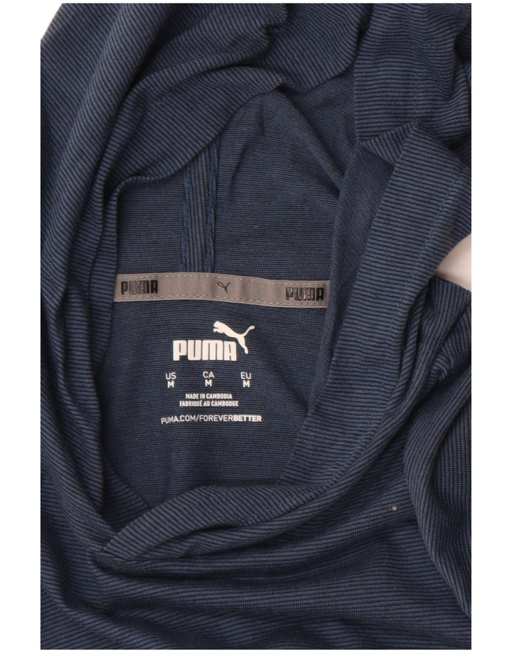 PUMA muška majica s kapuljačom i dugim rukavima srednje tamnoplave pruge