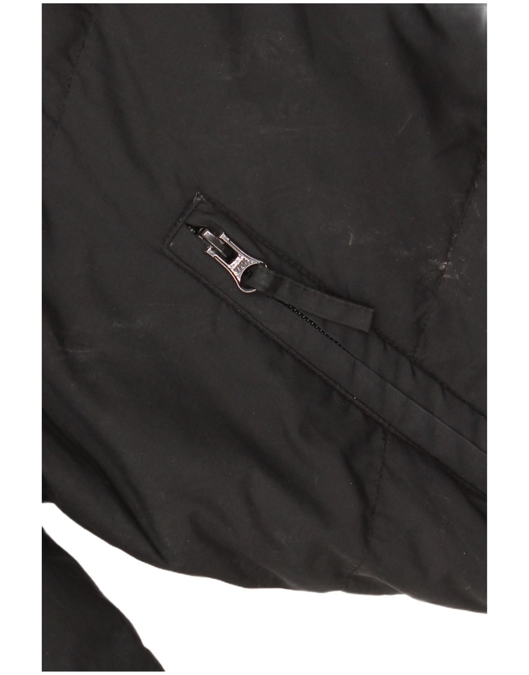 ADIDAS ženska velika jakna s kapuljačom i podstavljenom podstavom UK 10, mali crni poliester