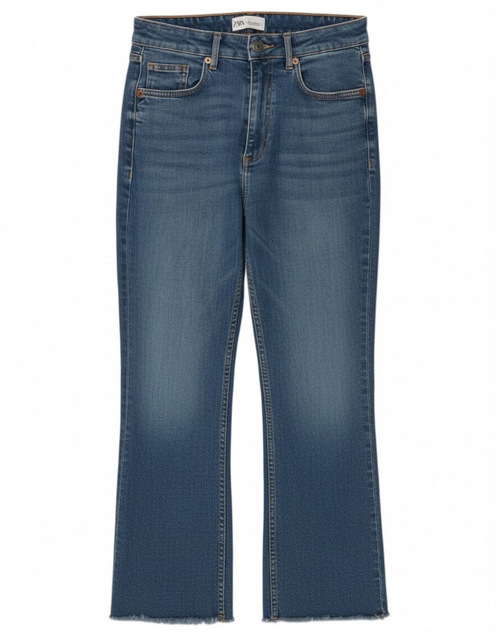 Zara ženske crop bootcut traperice EU 38 male W28 L26 plave