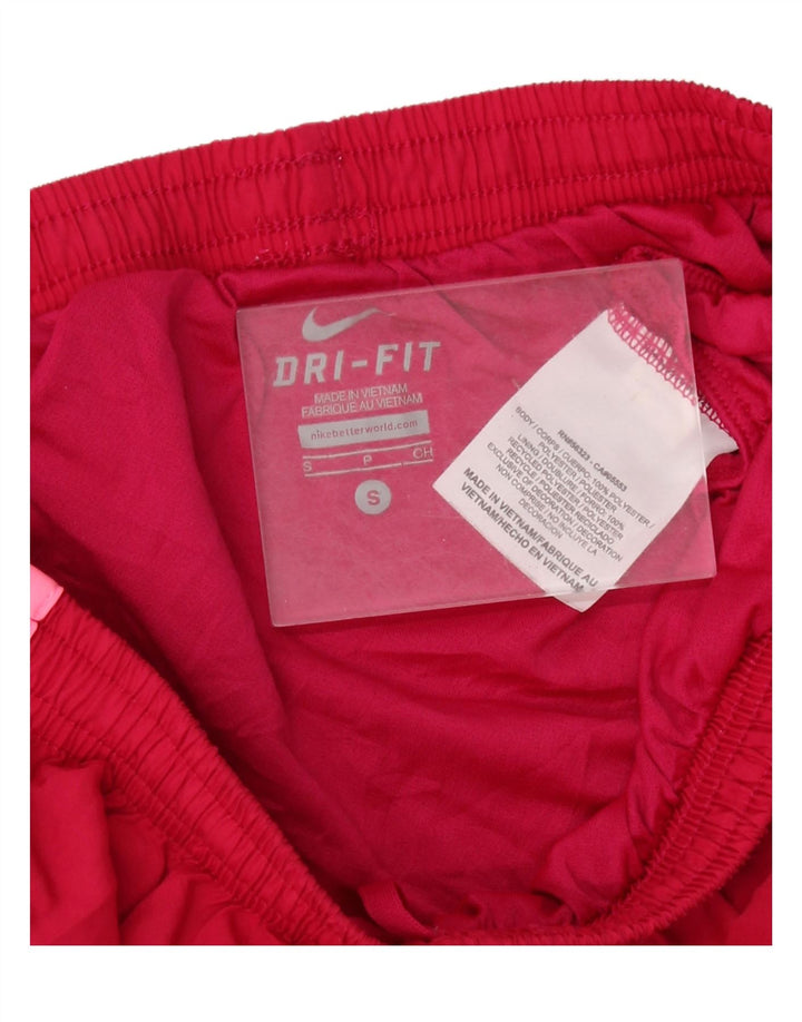 NIKE Ženske Dri Fit Sportske Kratke Hlače UK 10 Mali Red Colourblock Poliester