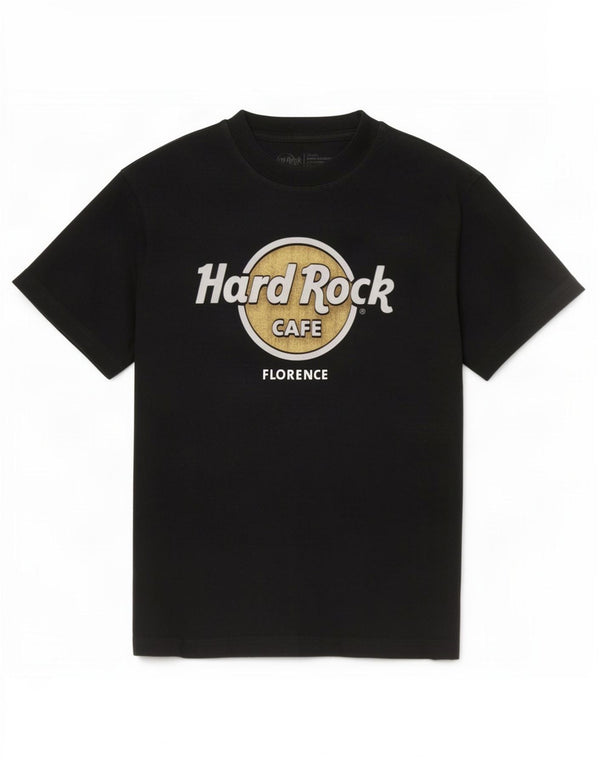 Hard Rock Cafe Ženska majica kratkih rukava Florence Graphic Top UK 10 Mali crni pamuk
