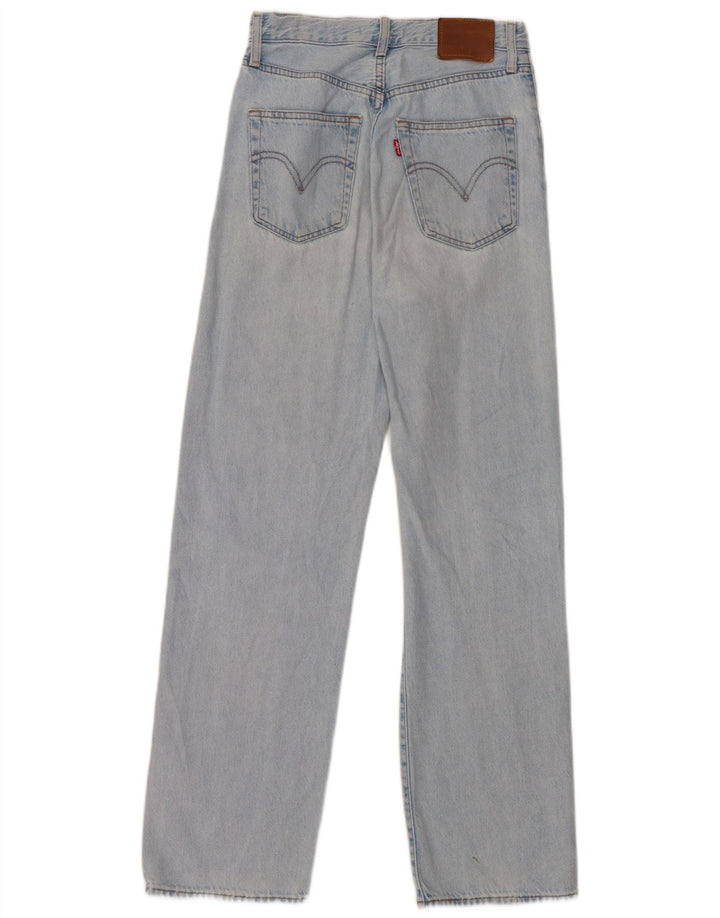 Levi's ženske ravne traperice s prsnim košem W25 L29 plavi pamuk