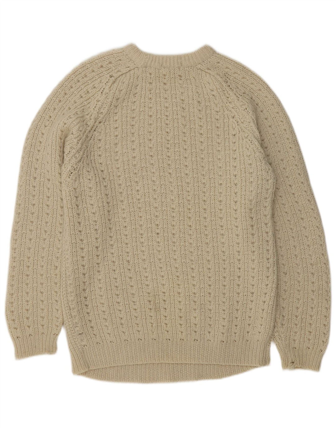 Vintage ženski džemper s veznim izrezom UK 14 Large Off White