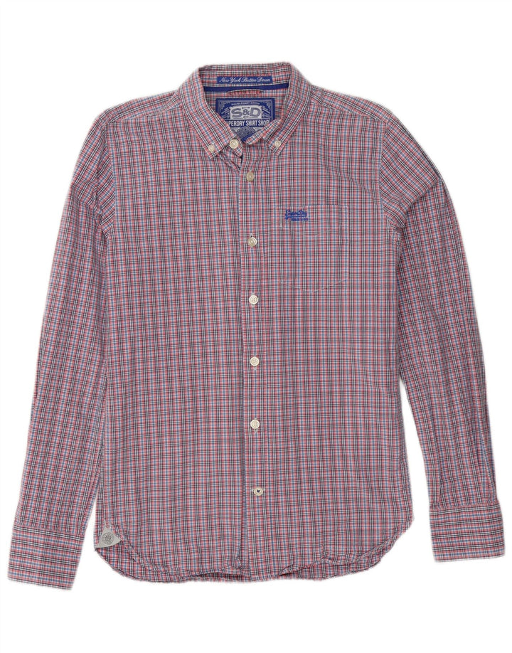 Superdry muška košulja srednje ružičaste boje od gingham pamuka