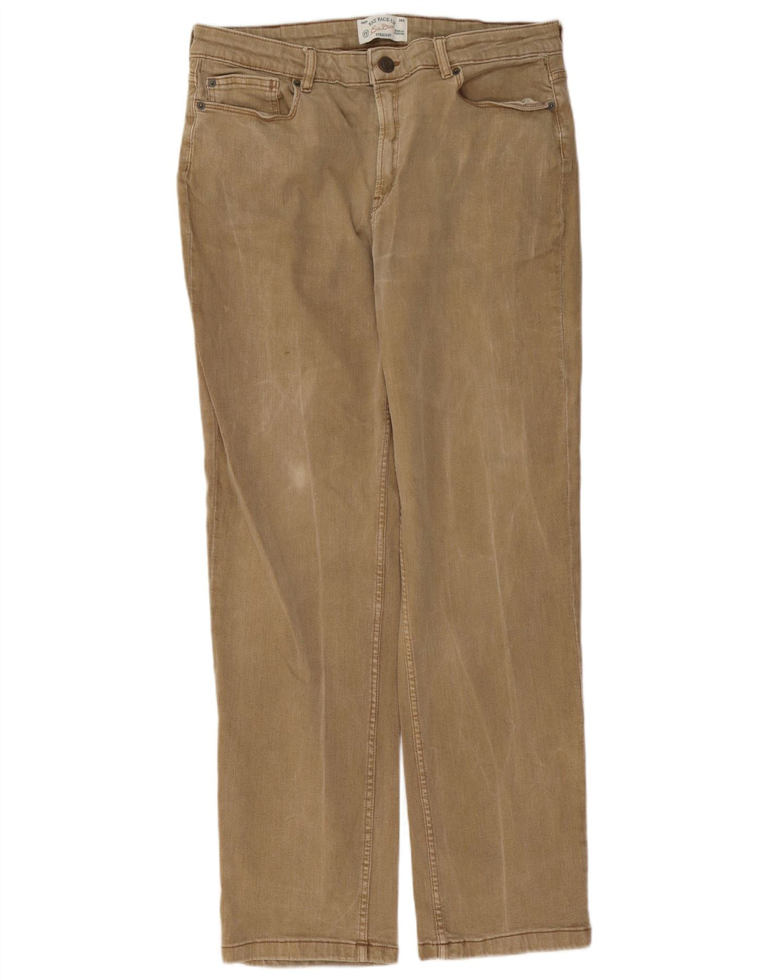 Fat Face muške obične ravne traperice W38 L32 bež pamuk