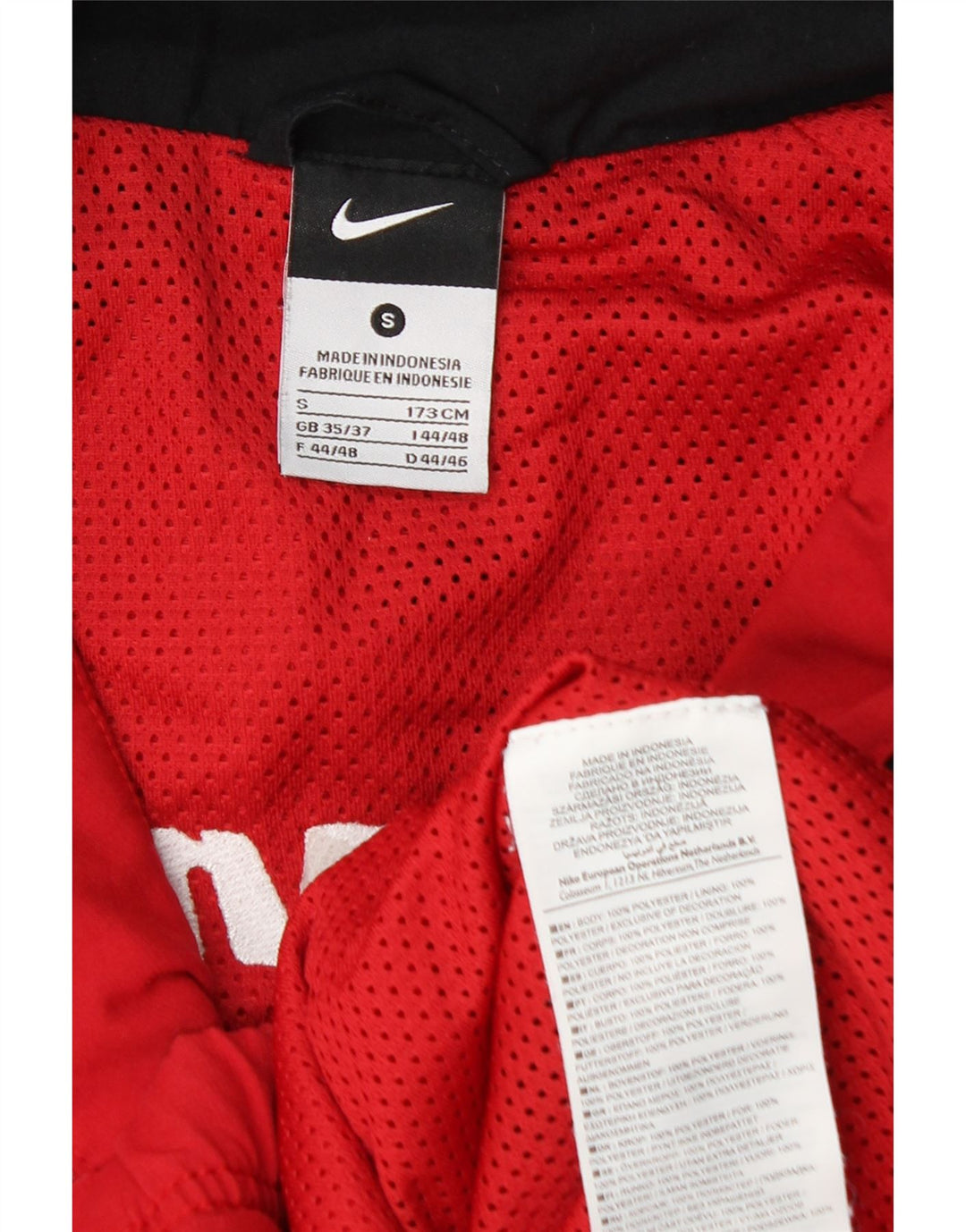 Nike muška trenirka s grafičkim motivima, mala crvena poliesterska jakna