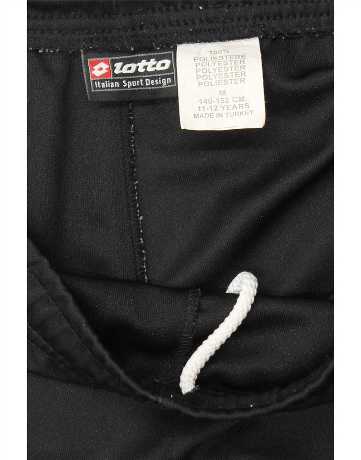 LOTTO Boys Tracksuit Trousers Joggers 11-12 Years Medium Black Polyester Vintage Lotto and Second-Hand Lotto from Messina Hembry 
