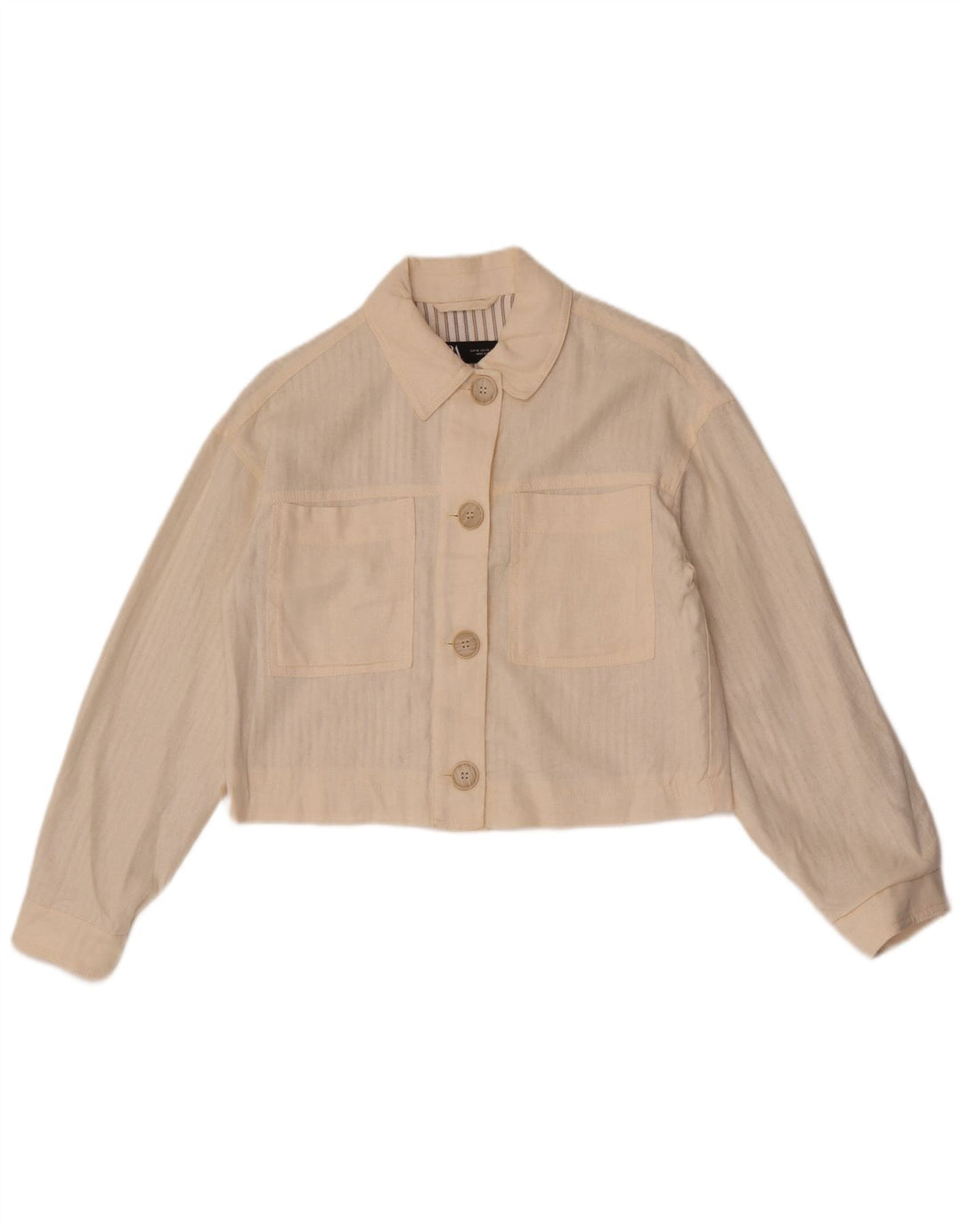 Prevelika ženska Zara bomber jakna UK 6 XS Off White