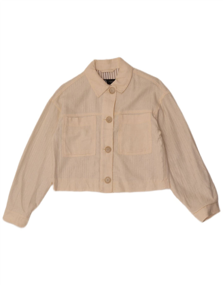 Prevelika ženska Zara bomber jakna UK 6 XS Off White