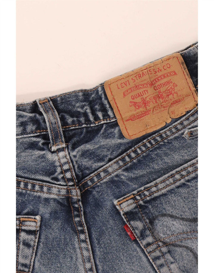 Levi's ženske kratke traper hlače s oštećenim izgledom W24 XS plave