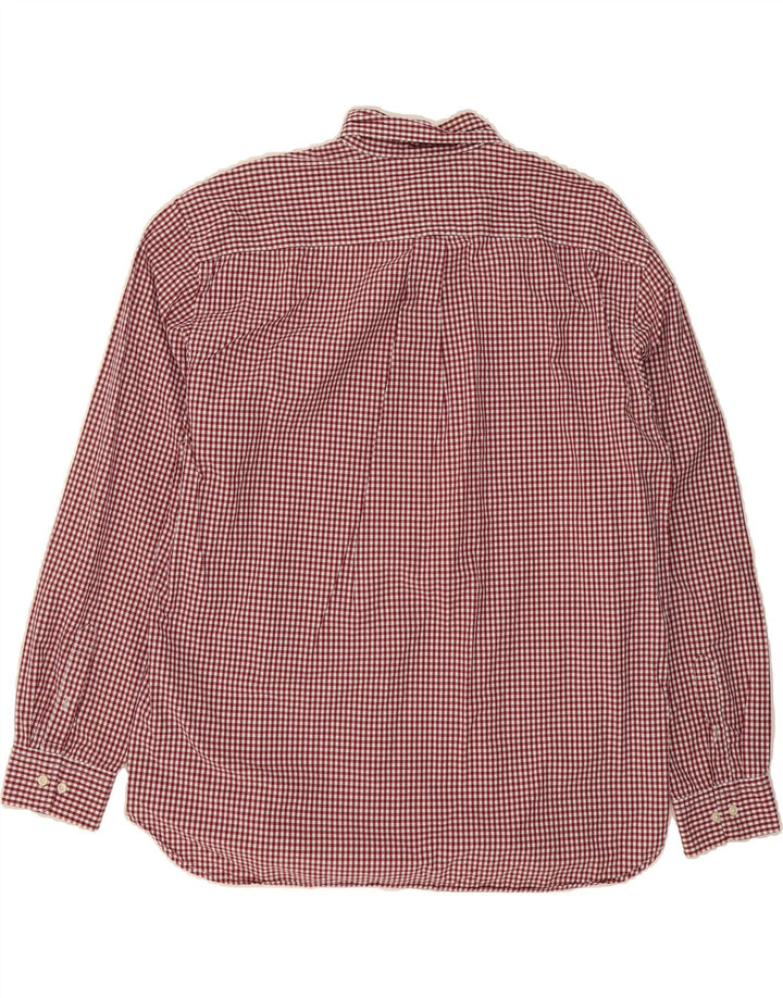 TOMMY HILFIGER Mens Shirt 2XL Red Gingham Cotton Vintage Tommy Hilfiger and Second-Hand Tommy Hilfiger from Messina Hembry 