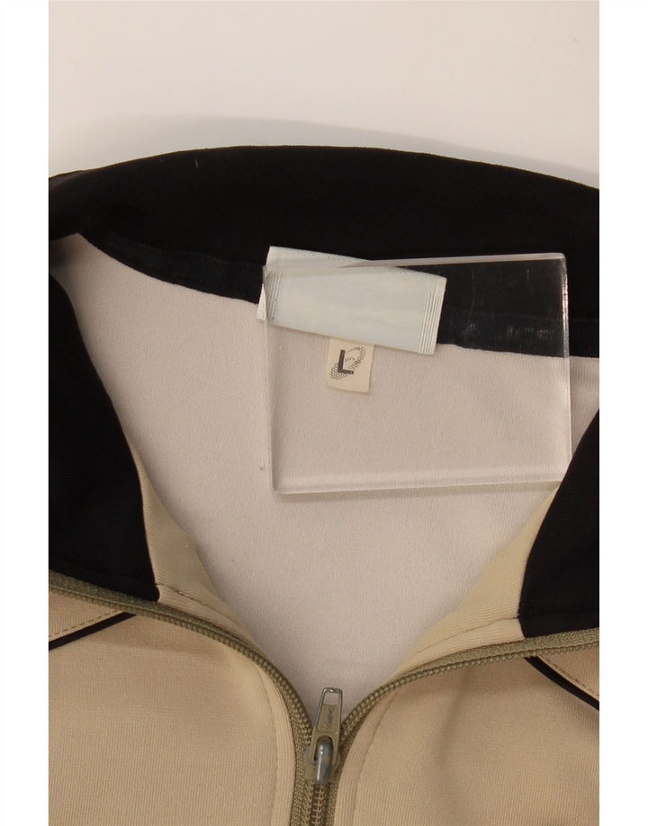 ASICS ženska gornja jakna za trenirku UK 14 Large Beige Colourblock