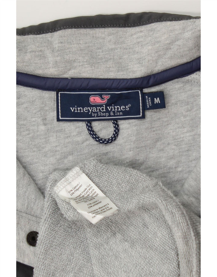 VINEYARD VINES Muški džemper širokog kroja srednje sive boje