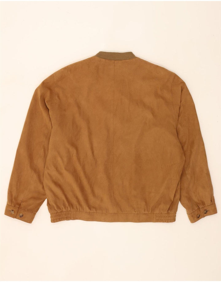 BUGATTI Mens Suede Bomber Jacket IT 56 3XL Brown Polyester Vintage Bugatti and Second-Hand Bugatti from Messina Hembry 