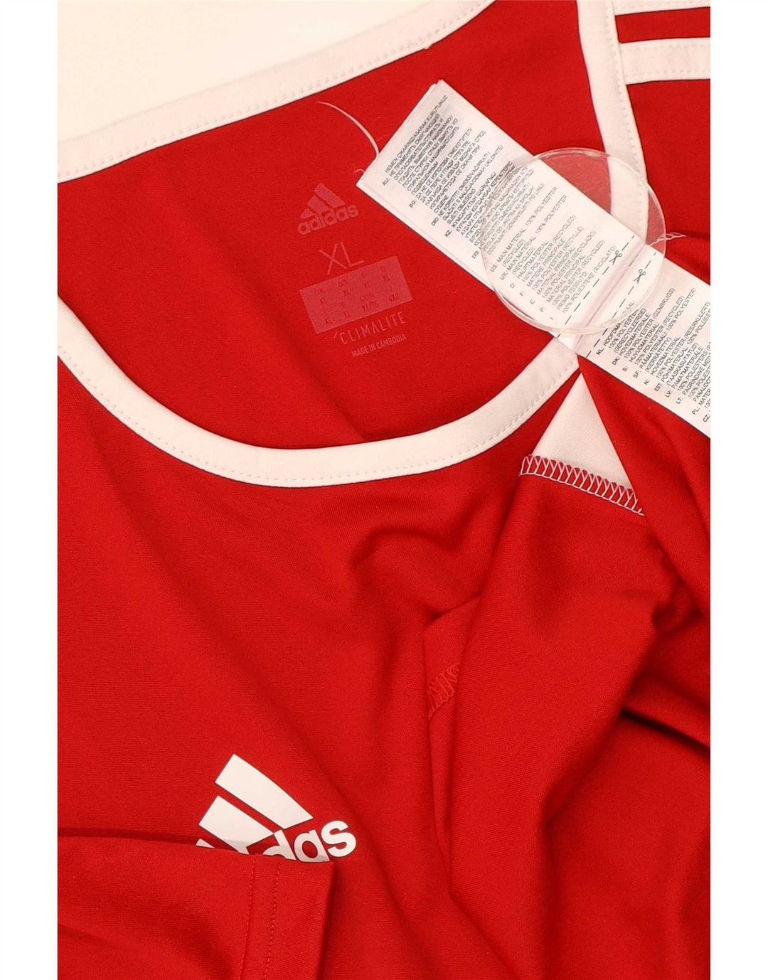 Adidas muška majica kratkih rukava Climalite Top XL Red Colourblock poliester