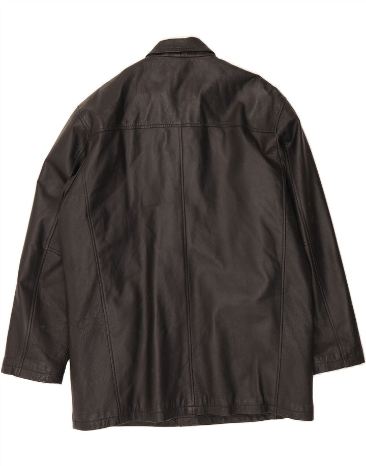 VINTAGE Mens Leather Jacket UK 42 XL Black Leather Vintage Vintage and Second-Hand Vintage from Messina Hembry 