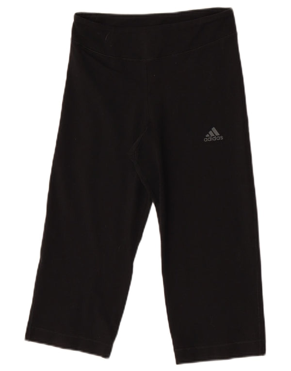 Adidas Ženske Climalite Capri Trenirke Hlače UK 10 Male crne