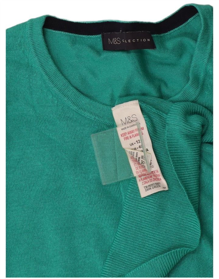 Marks & Spencer ženski kardigan pulover UK 12 srednje tirkizna viskoza