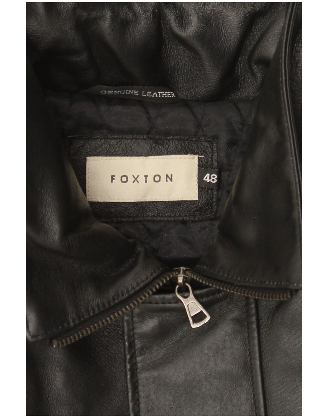 VINTAGE muška kožna jakna IT 48 srednje crna koža