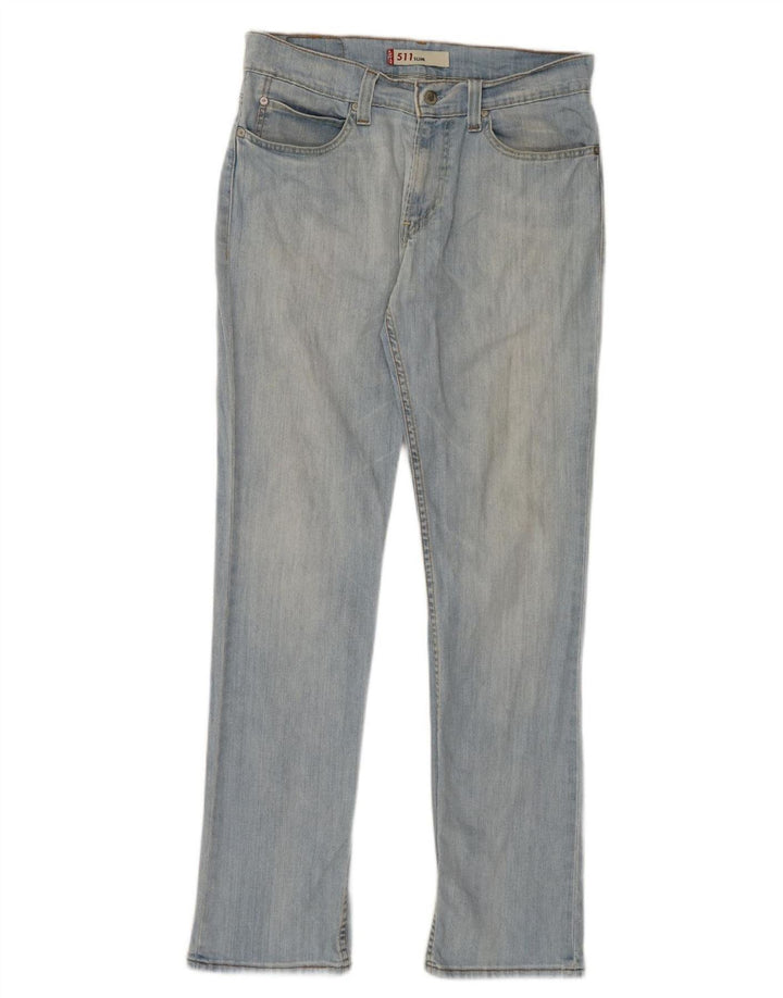 LEVI'S Mens 511 Slim Jeans W34 L34 Blue Cotton