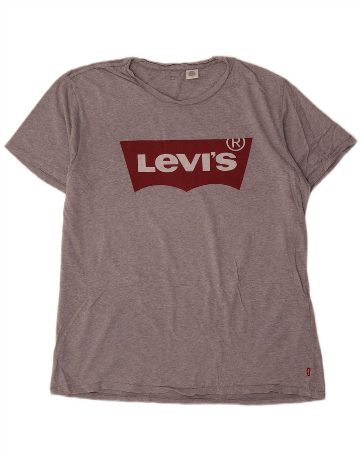 Levi's muška majica s grafičkim motivima, veliki sivi pamuk
